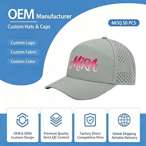 Gorras de Surf Ajustables e Impermeables, con Perforaciones Cortadas a Láser, de 6 Paneles, de Alta Calidad, Unisex, para Todas las Estaciones, de Poliéster/Algodón, Deportivas - Product Image 1
