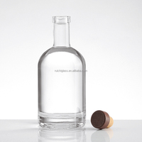 Bouteille de champagne gonflable en silex métallique doré, bouteilles de liqueur en verre nordique de 750 ml avec liège, conception personnalisée
