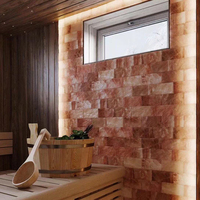 Dalles de sel de l'Himalaya sculptées écologiques 20*10*2CM avec rainures naturelles, parfaites pour la décoration de spas et de salles de guérison par le sel