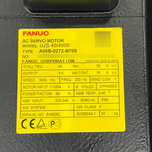 A06B-0272-B705 FANUC AC Servo Motor - Product Image 2