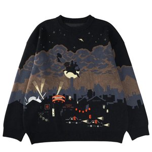 Pull en <span class=keywords><strong>laine</strong></span> mérinos pour homme et femme, tricoté, de haute qualité, chaud, style coréen - Product Image 1