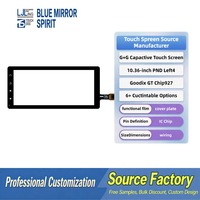 Écran tactile capacitif PND de 10,36 pouces avec 4 touches latérales, dureté 6H, résolution 1024x600, intégré pour la navigation automobile