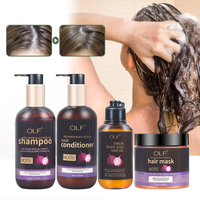 Shampooing Croissance Capillaire Sans Sulfate Marque Blanche, Shampooing à l'Oignon Rouge pour la Croissance des Cheveux, Augmente la Brillance, Hydratation, Kératine pour le Cuir Chevelu