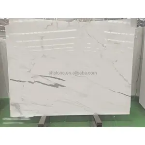 SHIHUI Polierte glasierte Platten Wandfliesen Calacatta Oro Weiße Marmorplatten für Küchen arbeits platte und Boden