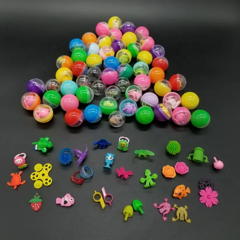 Mini petit 28mm 32mm 1 pouce Capsule jouet conceptions assorties jouets PP matériel clair Capsules coloré vente Capsule jouets pour enfants