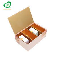 Boîtes cadeaux pliables en carton laminé mat imperméable recyclable sur mesure avec couvercles magnétiques pour thé, café, insert extra large
