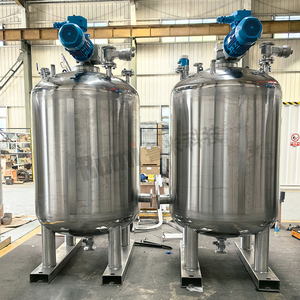 Bồn trộn và chứa chất lỏng màu thép không gỉ dùng trong hóa chất tinh chế, có bộ khuấy - Product Image 4