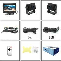 Monitor de Escritorio de 9-36 V, Pantalla de Coche de 7 Pulgadas, Cámara de Visión Trasera Nocturna, Pantalla IPS, MDVR, Monitor de TV para Coche, Sistema de Asistencia