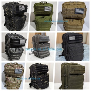 Double Shoulder 3P Large Capacity Crossbody Hunting Heavy Duty <strong>Black</strong> Nylon Rucksack Molle 45L Tactical <strong>Backpack</strong> - Product Image 4