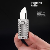 Paopa D2 acier pointu acier inoxydable porte-clés Portable bricolage mécanique décompression Unboxing couteau OEM personnalisable adulte jouet