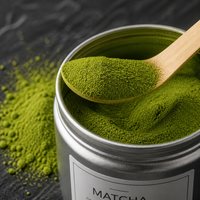 Poudre de Matcha de Qualité Cérémonielle, Thé Vert en Vrac pour Bubble Tea et Boissons
