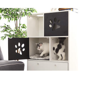 Bac à <span class=keywords><strong>litière</strong></span> pour <span class=keywords><strong>chat</strong></span> Fabrication Certificat FSC Accessoires pour <span class=keywords><strong>chat</strong></span> blanc <span class=keywords><strong>Litière</strong></span> pour meubles pour animaux de compagnie Hide-Away Cat Cabinet Box - Product Image 6