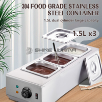 Machine à fondre le chocolat électrique CE 3 réservoirs, machine à fondre le chocolat automatique de table avec régulateur de température