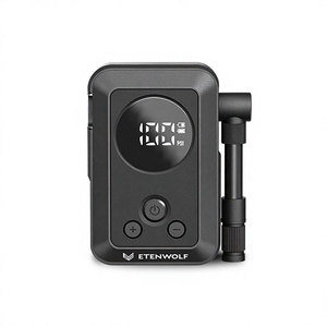 Nouvelle <span class=keywords><strong>pompe</strong></span> à air <span class=keywords><strong>sans</strong></span> fil ETENWOLF S0 avec affichage numérique et gonflage rapide 150 PSI, batterie 2400 mAh, noire, pour vélos, pneus de voiture et ballons - Product Image 1