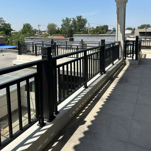 Barandilla Metálica <span class=keywords><strong>Prefabricada</strong></span> Contemporánea y Personalizable para Jardín, <span class=keywords><strong>Balaustrada</strong></span>, Recinto de Parque, Terraza, Balcón, Hierro Forjado Familiar - Product Image 4