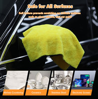 Serviette de séchage pour voiture en microfibre tricotée ultra-absorbante et à séchage rapide, 40x40CM, 430GSM, écologique, en polaire corail, sans tourbillons, ultra-douce, pour le cirage