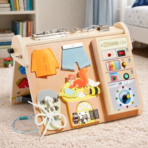 Juguete Educativo de Madera de Diseño Moderno, Tablero de Actividades Montessori, Venta Directa de Fábrica - Product Image 5