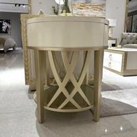 Console de salon moderne en bois massif avec tiroir de rangement