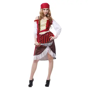 Prezzo basso vendita calda adulto femmina cinque pezzi Cosplay imposta costumi di Halloween pirata per le donne