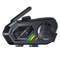 Système d'intercom pour casque de moto X3-V8 étanche pour 8 motards avec microphone sans fil, réponse automatique, partage de musique, portée de 1,5 km