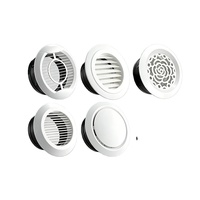 Système d'aération intérieur rond mural ABS pour l'industrie, avec débit d'air réglable pour climatisation centralisée, Chine