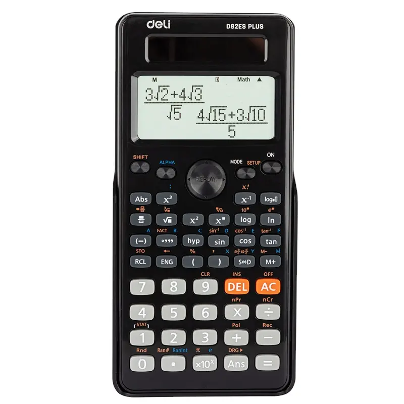 Deli ED82ES научный калькулятор прочный с крышкой калькулятор