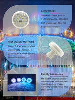 Aglare IP65 lampu taman hiburan Led RGB, lampu Cabochon tahan air E14 Rgb 60MM AC 24V pra-program