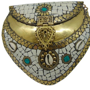 Handmade White Mosaic Clutch Bags & Handbags for Women - Product Image 1
