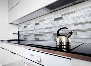 Accessoires pour la maison Papier peint autocollant mural Carreaux 3D pour la cuisine et le <span class=keywords><strong>bain</strong></span> Carreaux de mosaïque à peler et à coller - Product Image 4