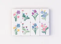 Set Ubin Mahjong Akrilik 3 Lapis Klasik Dewi Klasik Malachite, Ubin Mahjong Batu Permata Berkilau Zamrud, Karya Seni Ubin Mahjong