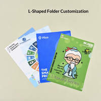 Porte-documents en plastique PP transparent A4 avec logo personnalisé, impression couleur, porte-rapports, papeterie de bureau, pochette pour dossiers