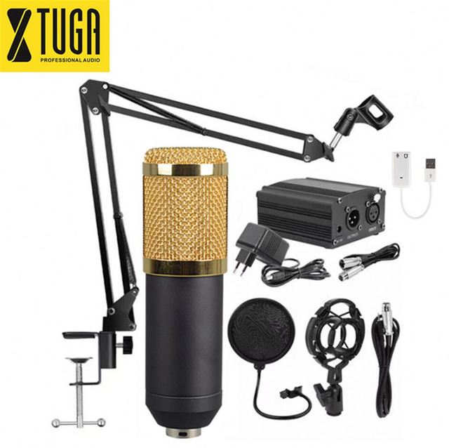 Newest 48V Phan Tom Power Microphone Condenser for Audio Recording Sound Cards & Mixers