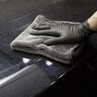 Serviette de voiture en microfibre tissée de haute qualité 1200GSM 1400GSM 30*40cm Séchage rapide Sans bordure Boucle torsadée Détaillage Séchage Nettoyage de voiture