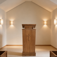 Pupitre d'église en bois massif de qualité supérieure pour la lecture religieuse de la Bible et les discours de sermons