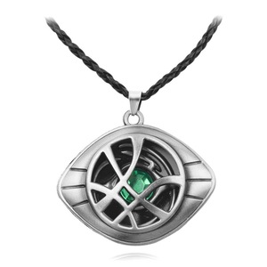 Collar con Colgante Ojo de Agamotto de <span class=keywords><strong>Doctor</strong></span> <span class=keywords><strong>Strange</strong></span> de Marvel, Cadena de Eslabones Moderna con Zirconia, Aleación de Zinc, Regalo - Product Image 4