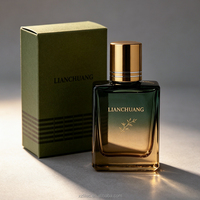 Botella de Perfume Cuadrada de Lujo con Tapa Dorada de 100 ml, Botella de Vidrio y Caja Disponibles, Muestras Gratis Disponibles