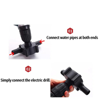 Pompe de transfert de liquide électrique portable mini auto-amorçante pour perceuse, pour huile diesel, eau et autres fluides, outil pour la maison, le jardin et l'extérieur