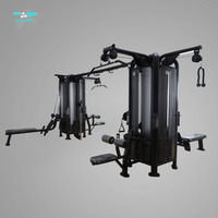 Appareil de musculation multifonctionnel commercial 8 stations à câbles réglables en acier, direct usine, FLY Healthtech