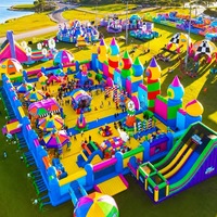 Parcours d'obstacles gonflable géant avec toboggans et trampoline, aire de jeux en PVC de qualité commerciale, certifié CE, pour adultes et enfants