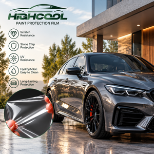 HIGHCOOL Rollo de Película Protectora de Pintura Transparente de TPU de 1.52*15m para Protección de la Superficie Exterior del Automóvil - Product Image 1