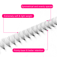 CoMango Extensions de cils préfabriquées à base pointue, éventails lâches 3D/6D/10D/12D/14D/16D, faites à la main, en PBT coréen, faux cils