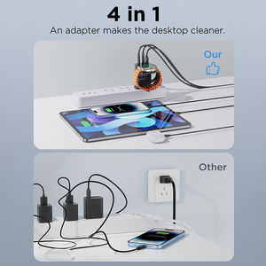 Caricatore Wireless Magnetico Pieghevole Personalizzato, Ricarica Rapida, Portatile, USB da Parete 45W 15W per <span class=keywords><strong>iPhone</strong></span> e Smartwatch - Product Image 3