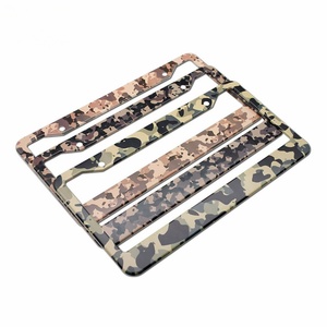 Wholesale New Arrival US Standard Vintage Aluminum Alloy Car License Plate Frame,Camouflage License Plate Frame - Product Image 4