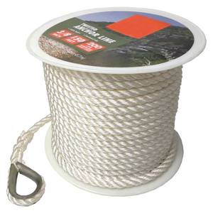3/8" X 200'PREMINUM THREE STRAND TWISTED ANCHOR LINE NYLON MARINE ROPE - Product Image 2