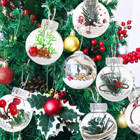 Lot de 100 boules de Noël plates en acrylique transparentes, vierges, à suspendre, personnalisables avec logo par sérigraphie – Vente en gros à prix réduit
