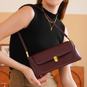 定制奢华设计师PU时尚女式法国手拿肩包人物拉链封口单带棉衬里水 - Product Image 3