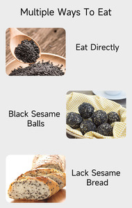 Poudre de sésame noir cru séché FD certifiée Halal - Riche en calcium et en protéines, aliment naturel de variété ANISE, prêt à consommer - Product Image 5