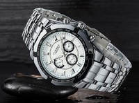 Reloj de Cuarzo Curren 8084 de Lujo para Hombre, Deportivo, de Negocios, con Diseño de Moneda Antigua y Dibujos Animados, de Acero Inoxidable, 20mm 43mm, con Agujas, Resistente al Agua 3BAR