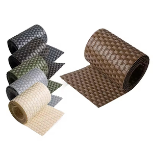Polyrattan PE sichtschutzstreifen đôi thanh Mat hàng rào bảo vệ trực quan thời tiết PVC Mây Hàng rào Băng xé hàng rào - Product Image 3