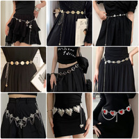 Ceinture Chaîne Femme Multi-Couches en Métal pour la Taille, Ceinture Chaîne Ajustable pour Pantalons et Robes, Chaîne de Corps Ventre à Maillons Métalliques